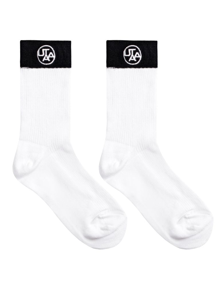 UTAA Symbol Color Socks : Women's White