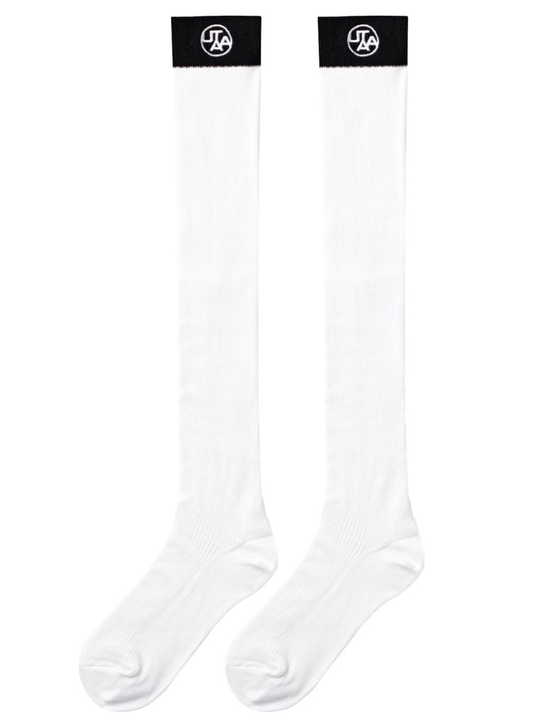 UTAA Symbol Color Knee Socks : Women's White