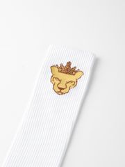 UTAA Crown Panther Basic Knee Socks : Women's White