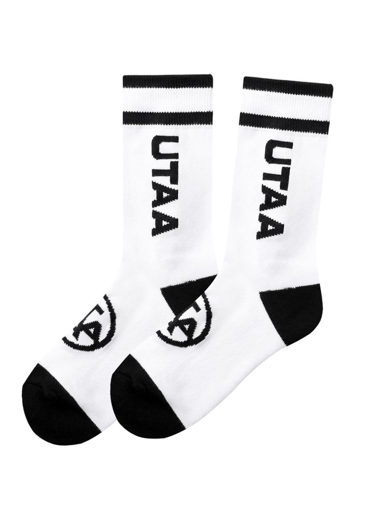 UTAA Head Logo Loop Basic Socks : Women's Black
