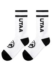 UTAA Head Logo Loop Basic Socks : Women's Black