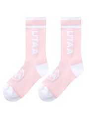 UTAA Head Logo Loop Basic Socks : Women's Light Pink