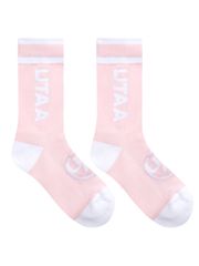 UTAA Head Logo Loop Basic Socks : Women's Light Pink
