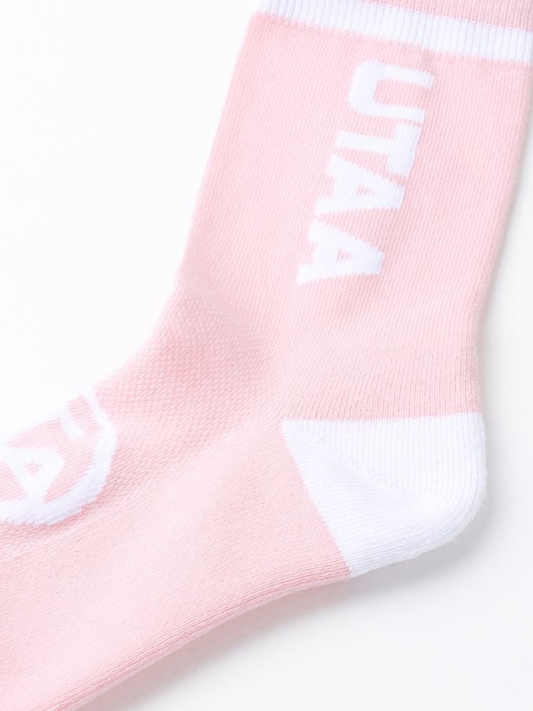 UTAA Head Logo Loop Basic Socks : Women's Light Pink