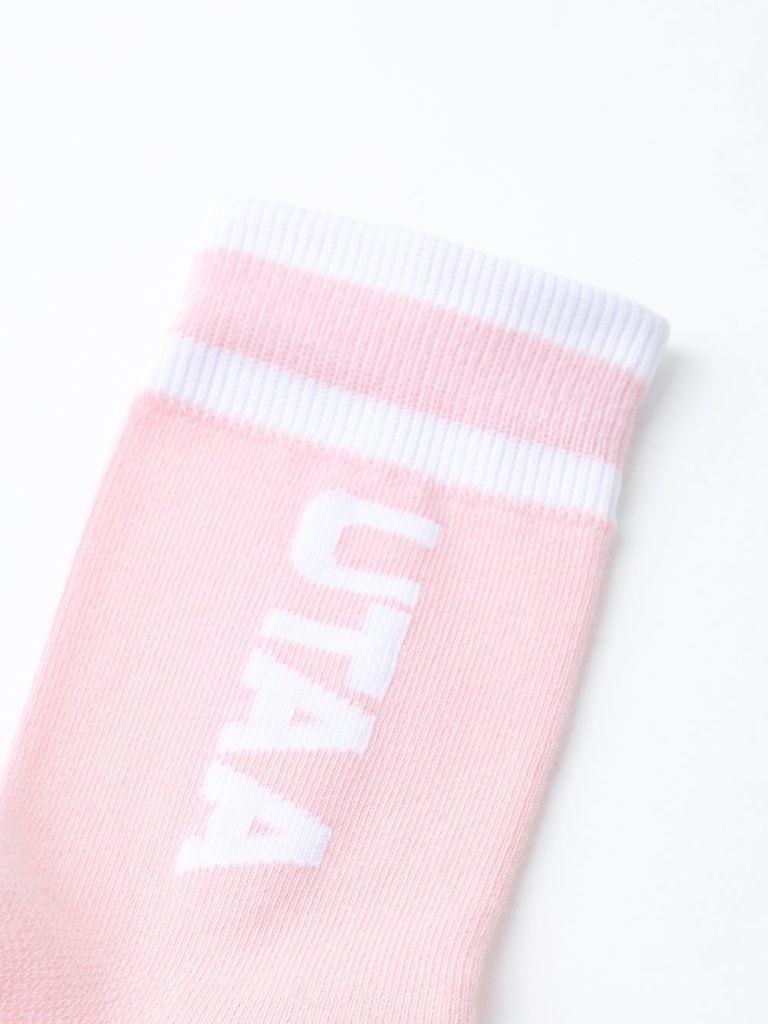 UTAA Head Logo Loop Basic Socks : Women's Light Pink