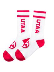 UTAA Head Logo Loop Basic Socks : Women's Pink