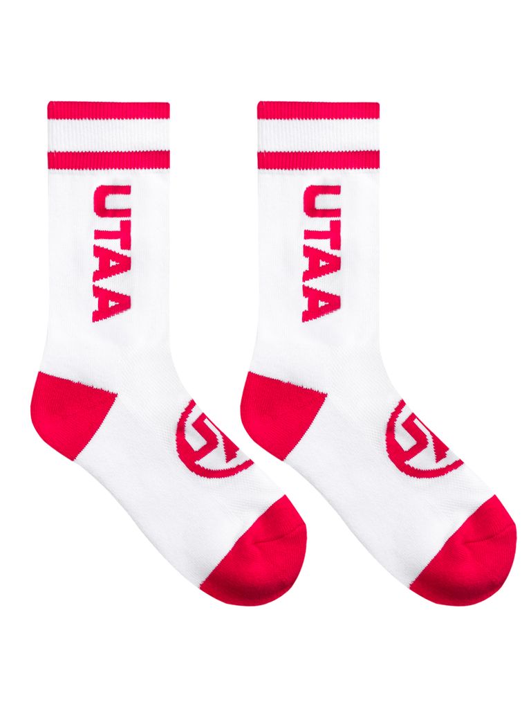 UTAA Head Logo Loop Basic Socks : Women's Pink