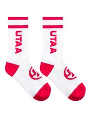 UTAA Head Logo Loop Basic Socks : Women's Pink