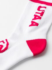 UTAA Head Logo Loop Basic Socks : Women's Pink