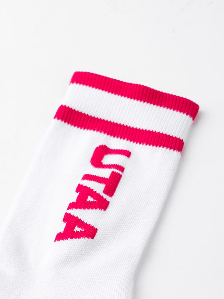 UTAA Head Logo Loop Basic Socks : Women's Pink