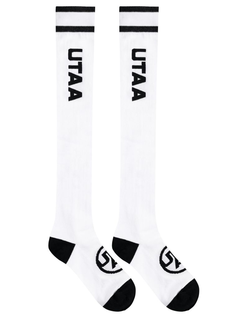 UTAA Head Logo Loop Stretch Knee Socks : Women's Black