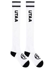 UTAA Head Logo Loop Stretch Knee Socks : Women's Black