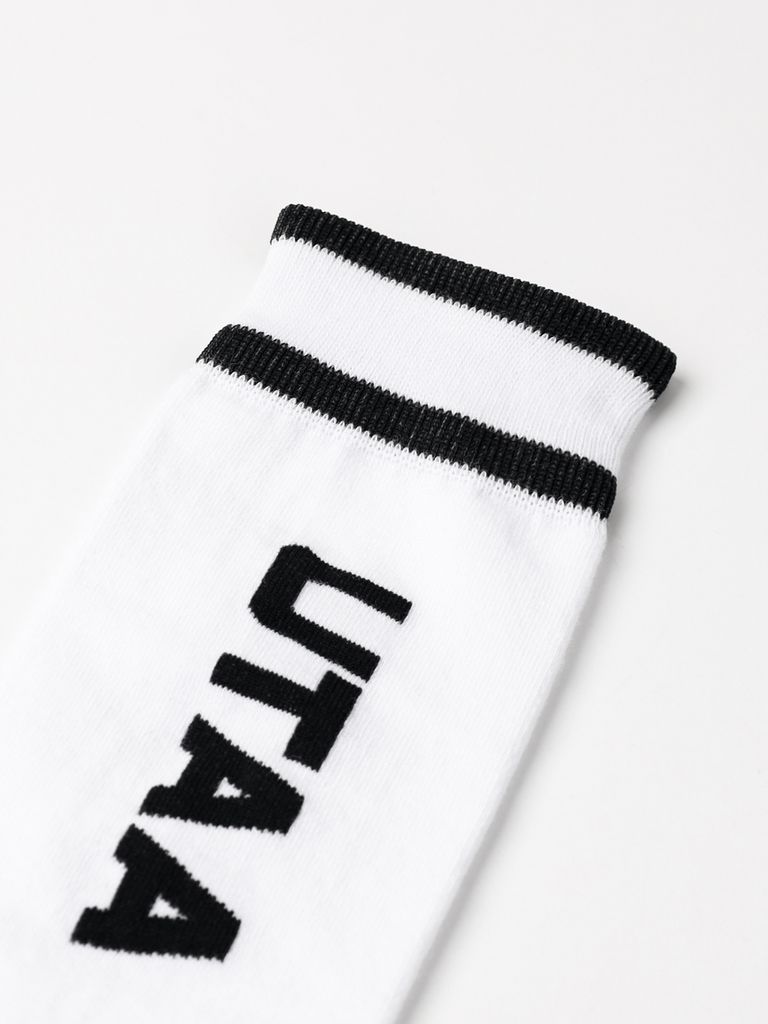 UTAA Head Logo Loop Stretch Knee Socks : Women's Black