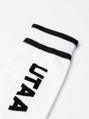 UTAA Head Logo Loop Stretch Knee Socks : Women's Black