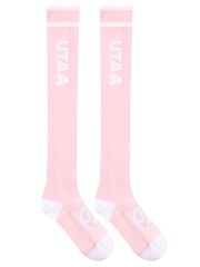 UTAA Head Logo Loop Stretch Knee Socks : Women's Light Pink