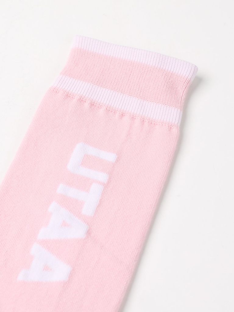 UTAA Head Logo Loop Stretch Knee Socks : Women's Light Pink