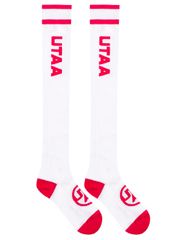 UTAA Head Logo Loop Stretch Knee Socks : Women's Pink