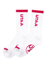 UTAA Logo Loop Stretch Basic Socks : Women's White
