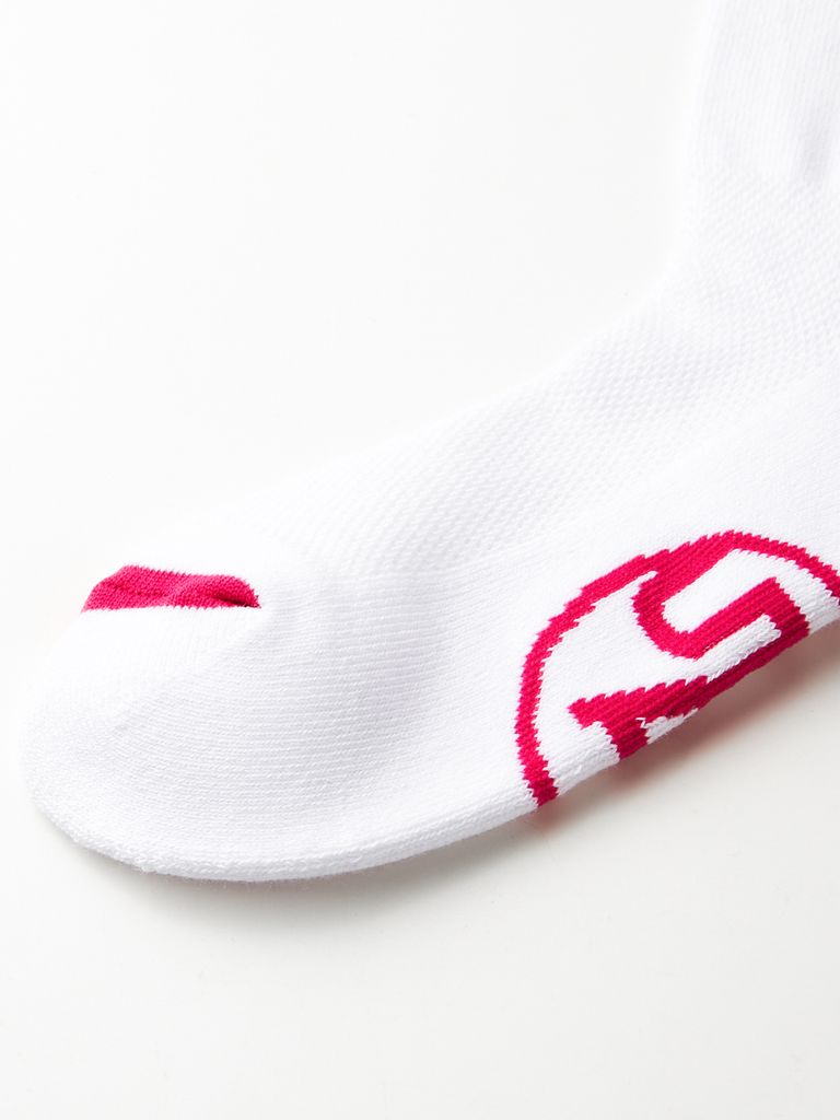 UTAA Logo Loop Stretch Knee Socks : Women's White