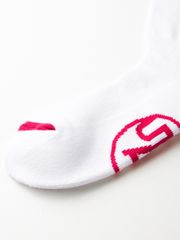 UTAA Logo Loop Stretch Knee Socks : Women's White
