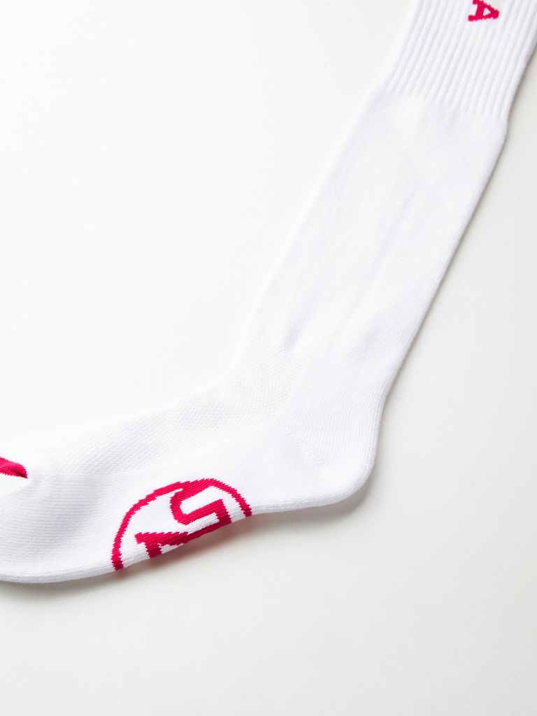 UTAA Logo Loop Stretch Knee Socks : Women's White