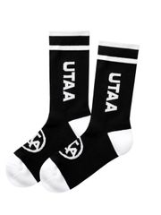 UTAA Head Logo Loop Basic Socks : Men's Black