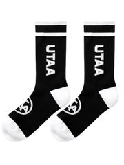 UTAA Head Logo Loop Basic Socks : Men's Black