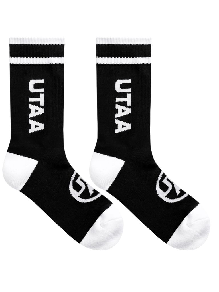 UTAA Head Logo Loop Basic Socks : Men's Black