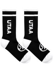 UTAA Head Logo Loop Basic Socks : Men's Black