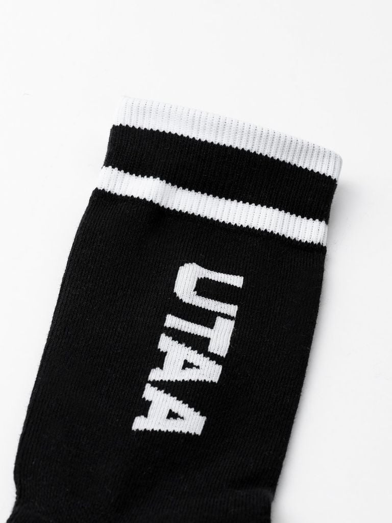 UTAA Head Logo Loop Basic Socks : Men's Black