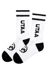 UTAA Head Logo Loop Basic Socks : Men's White