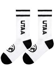 UTAA Head Logo Loop Basic Socks : Men's White