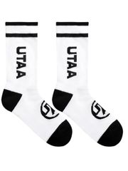 UTAA Head Logo Loop Basic Socks : Men's White