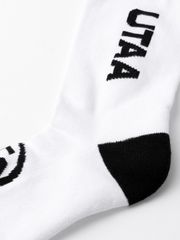 UTAA Head Logo Loop Basic Socks : Men's White
