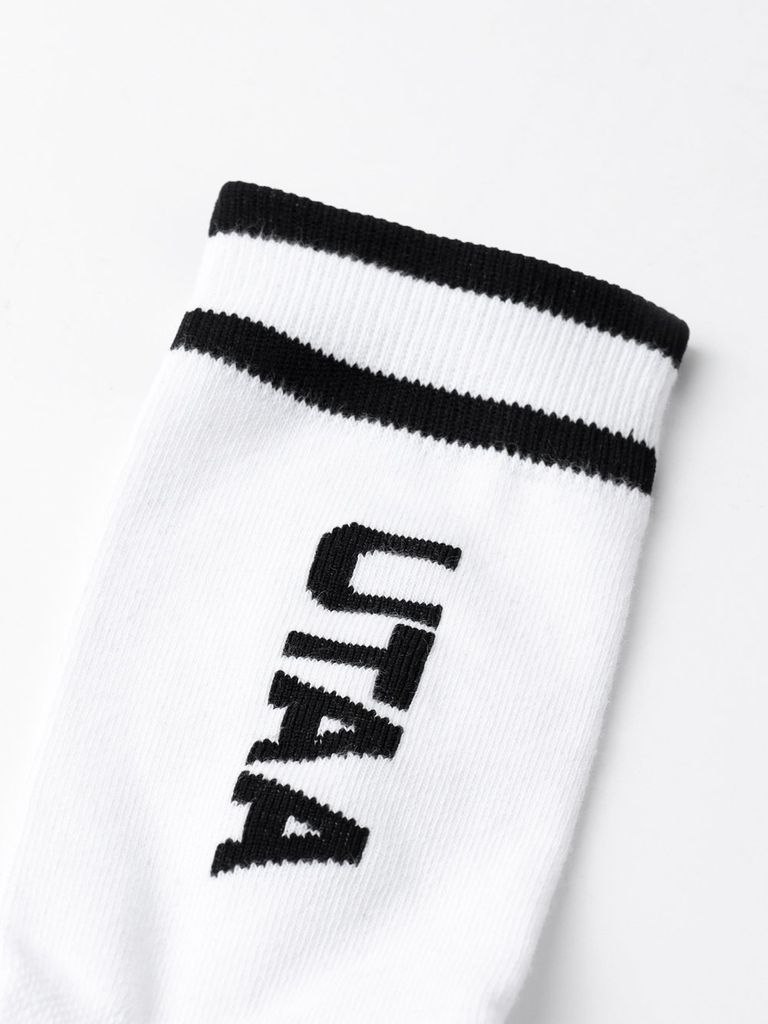 UTAA Head Logo Loop Basic Socks : Men's White