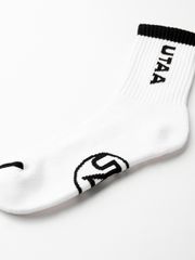 UTAA Logo Loop Stretch Basic Socks : Men's White