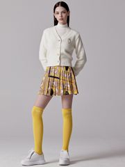UTAA Gold Crown Panther Knit Cardigan : Women's White