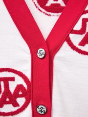 UTAA Chenille Color Symbol Cardigan : Women's White