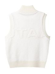 UTAA Stitch Logo Knit Vest : Women's White