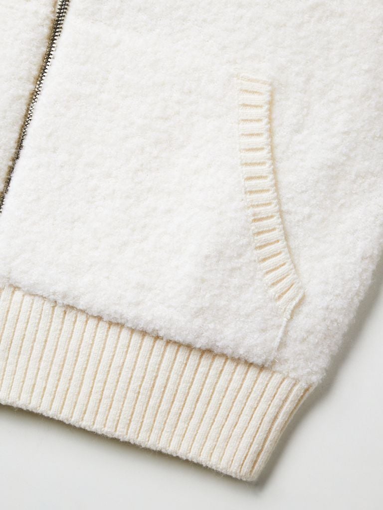 UTAA Stitch Logo Knit Vest : Women's White