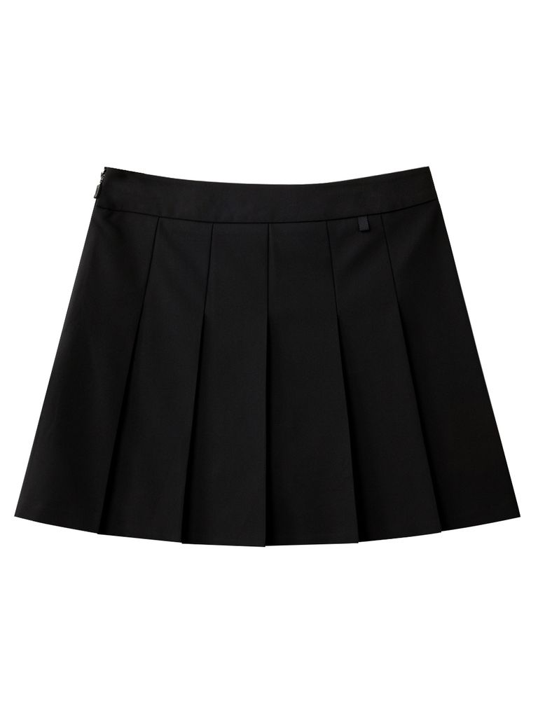 UTAA Slide Bulk Logo Flare Skirt : Black