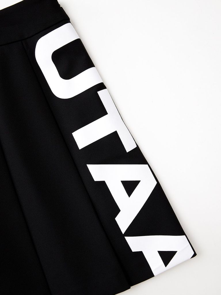 UTAA Slide Bulk Logo Flare Skirt : Black
