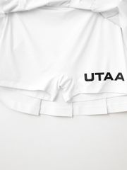 UTAA Slide Bulk Logo Flare Skirt : White