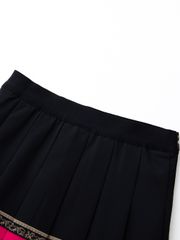 UTAA Neon Golden Baroque Flare Skirt : Pink