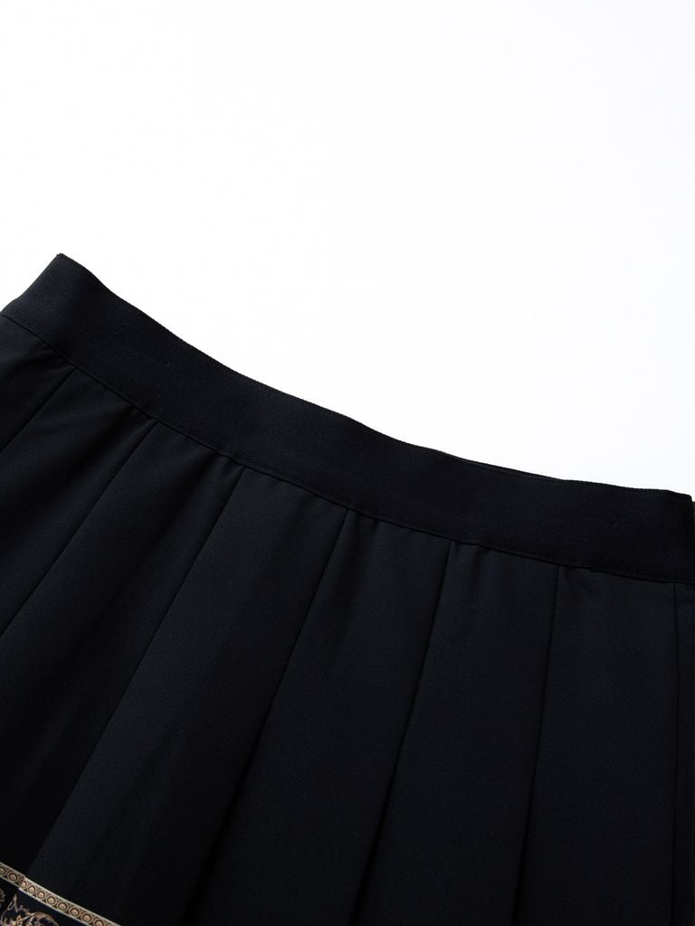 UTAA Neon Golden Baroque Flare Skirt : Yellow