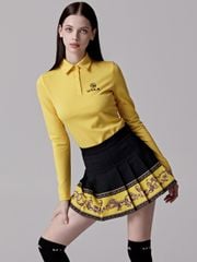 UTAA Neon Golden Baroque Flare Skirt : Yellow