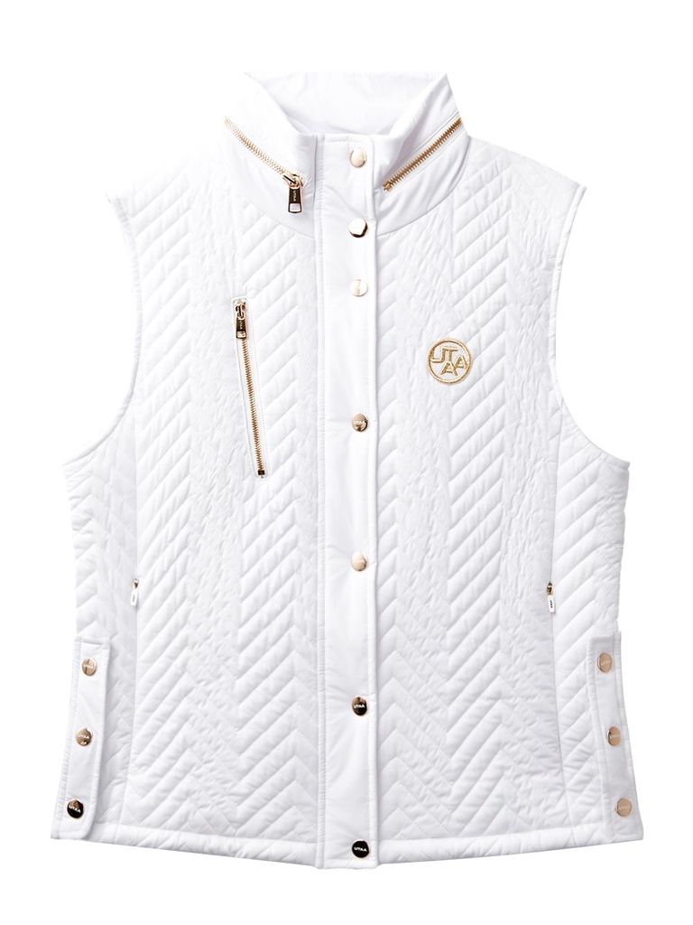 UTAA Golden Scales Quilting Padding Vest : Women's White