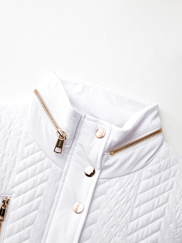 UTAA Golden Scales Quilting Padding Vest : Women's White