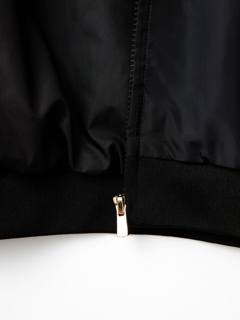 UTAA Gilt Ring Crown Panther Windbreaker Jumper : Women's Black