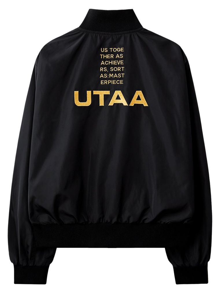 UTAA Gilt Ring Crown Panther Windbreaker Jumper : Women's Black